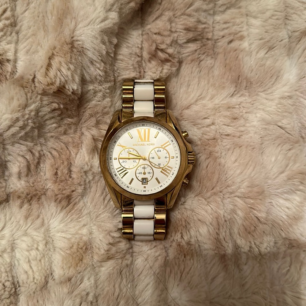Michael Kors Gold & White Watch